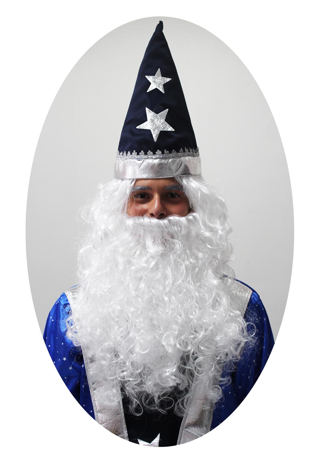 SET PARRUCCA+BARBA MAGO MERLINO 